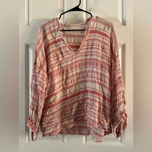 Lou & Grey Red and White Striped Top